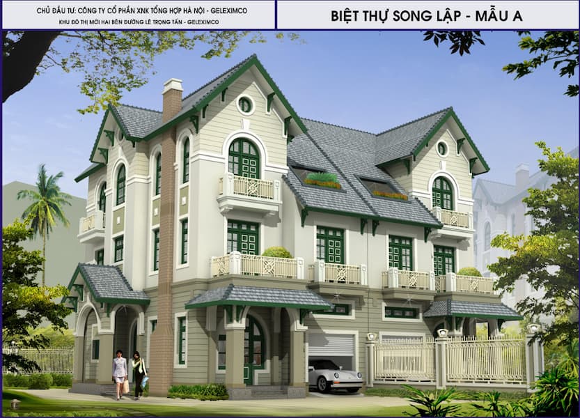 Bán biệt thự Geleximco Lê Trọng Tấn Lô góc dự án