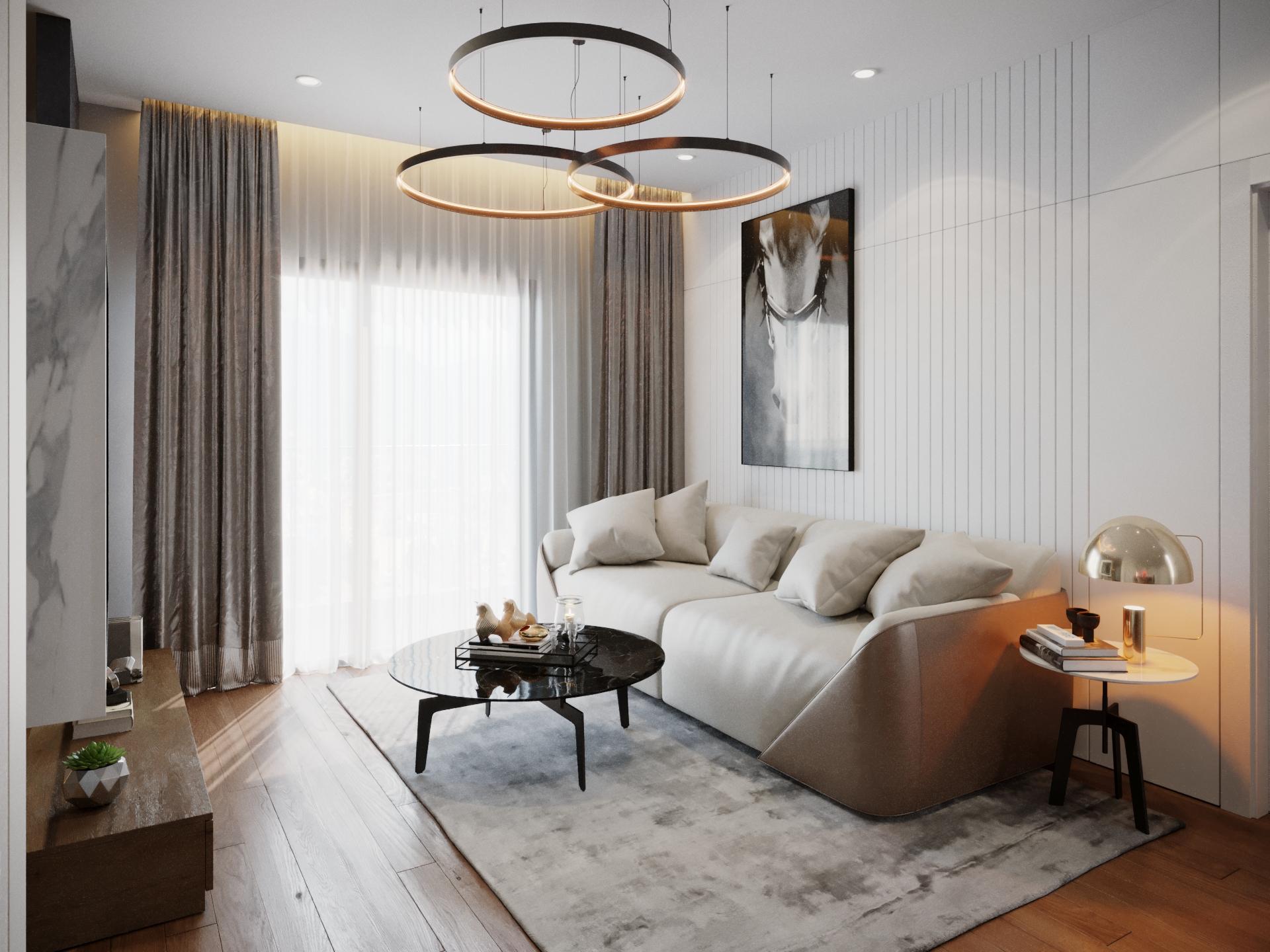Cho thuê căn 2 ngủ 70m2 tầng cao view đẹp tại Geleximco Lê Trọng Tấn