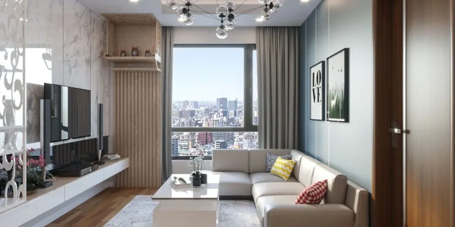 Cho thuê chung cư 3 phòng ngủ đầy đủ nội thất, hướng Tây Tứ Trạch 100m2 ban công view biệt thự Thanh Hà Cienco 5