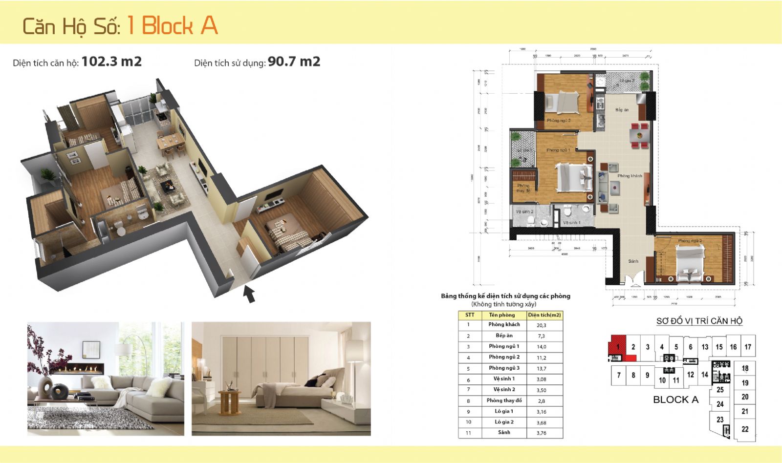 Mặt bằng tòa A chung cư Geleximco Lê Trọng Tấn