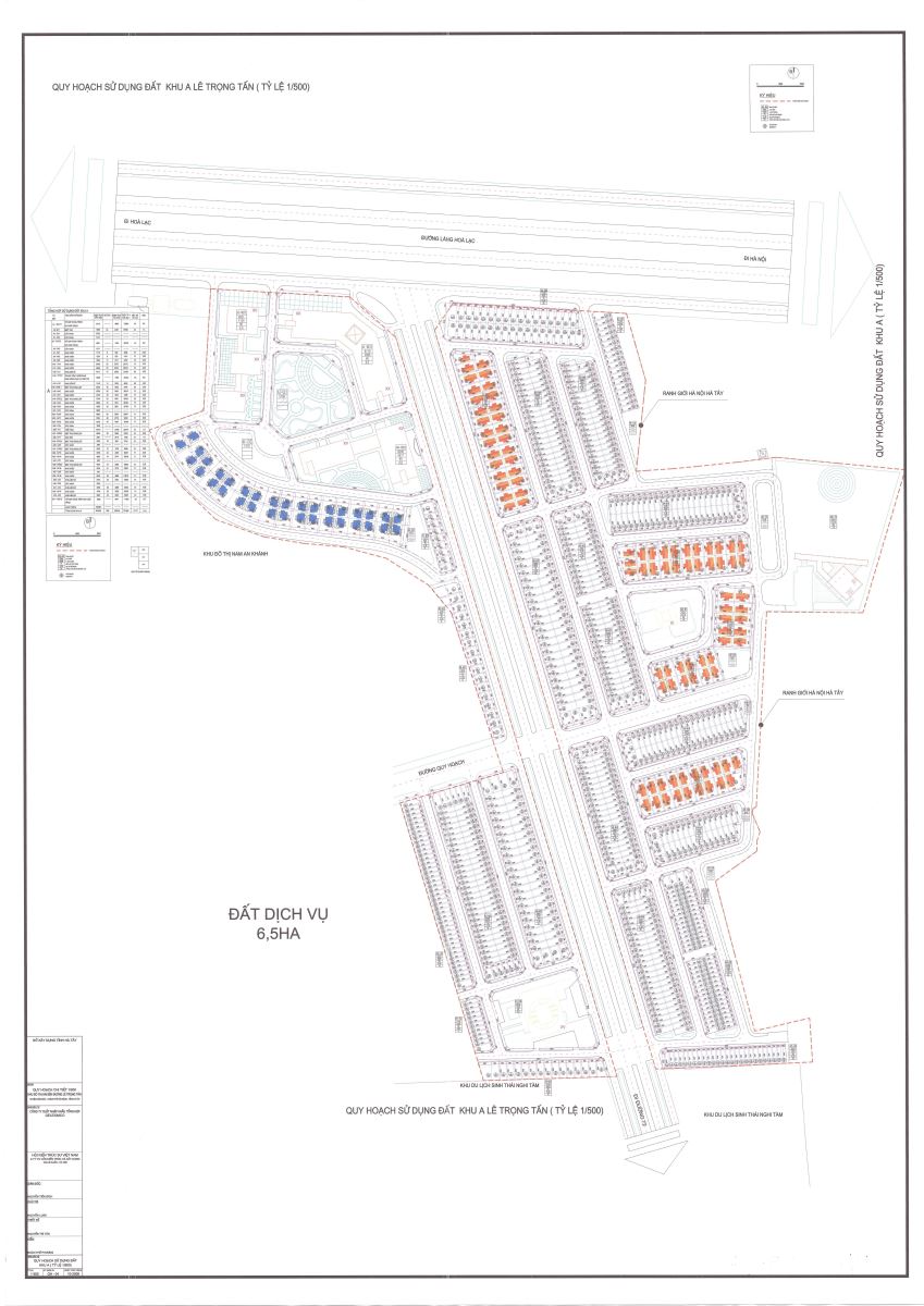 Mặt bằng phân khu A Geleximco Lê Trọng Tấn 