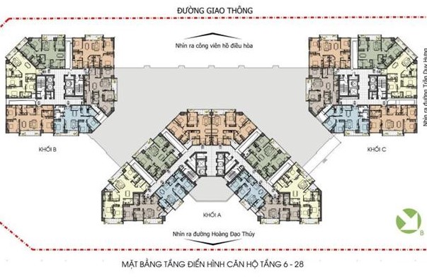 Mặt bằng chung cư N04 Hoàng Đạo Thúy